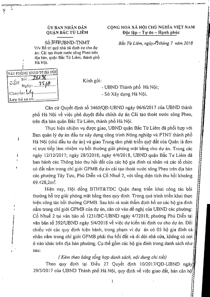 Hà Nội: UBND quận Bắc Từ Liêm cần tạm dừng cưỡng chế, xem xét các kiến nghị của người dân