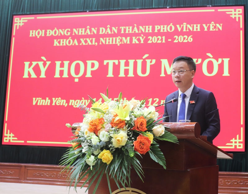 Vĩnh Phúc: Khai mạc Kỳ họp thứ 10, HĐND thành phố Vĩnh Yên khóa XXI