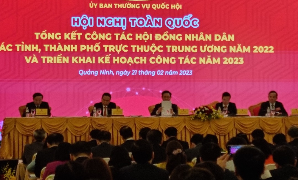 Chủ tịch Quốc hội Vương Đình Huệ chủ trì hội nghị toàn quốc về công tác HĐND