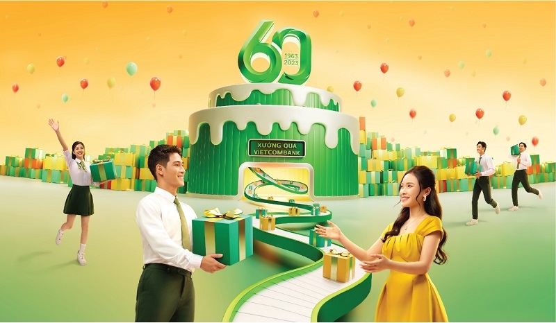 Vietcombank dành hơn 160.000 quà tặng khách hàng nhân dịp sinh nhật 60 năm