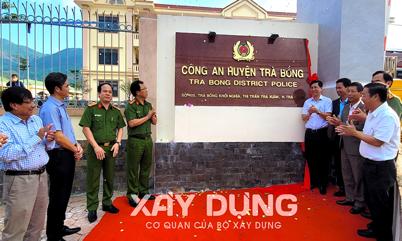 Quảng Ngãi: Khánh thành, bàn giao đưa vào sử dụng công trình Trụ sở Công an huyện Trà Bồng