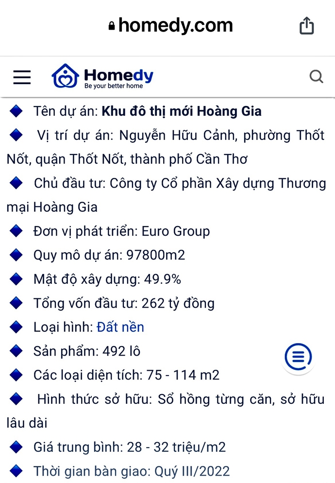 Cần Thơ: Khu đô thị mới Hoàng Gia bán lô nền trái pháp luật?