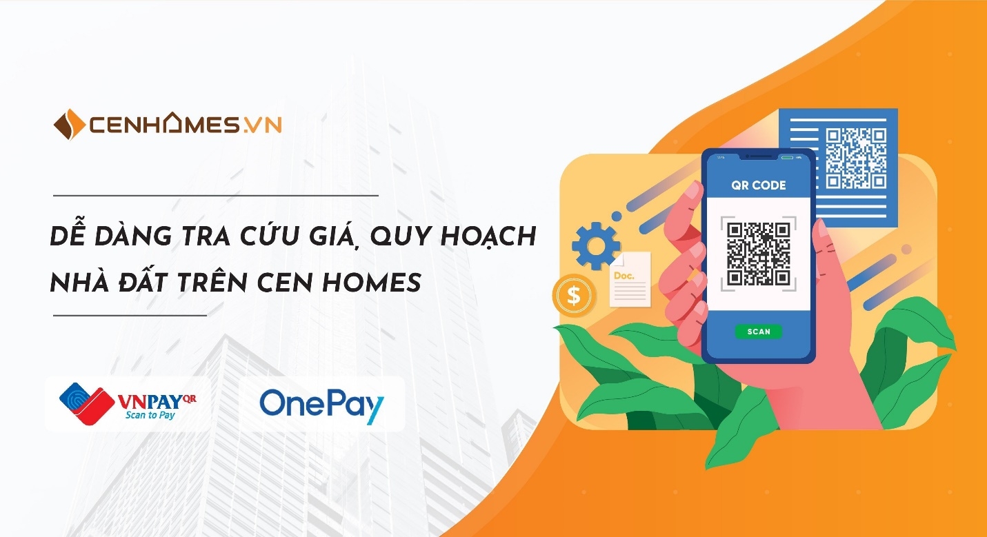 Dễ dàng tra cứu giá nhà đất trên Cenhomes.vn với VNPay, OnePay