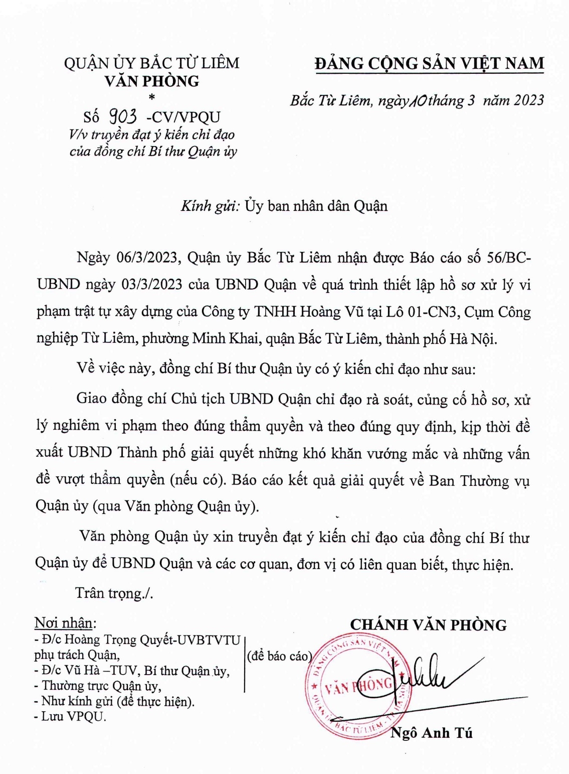 Hà Nội: Cần làm rõ nhiều dấu hiệu sai phạm về trật tự xây dựng trên địa bàn quận Bắc Từ Liêm