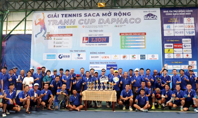 SACA: Tổ chức thành công giải Tennis SACA mở rộng “Tranh Cup DAPHACO”