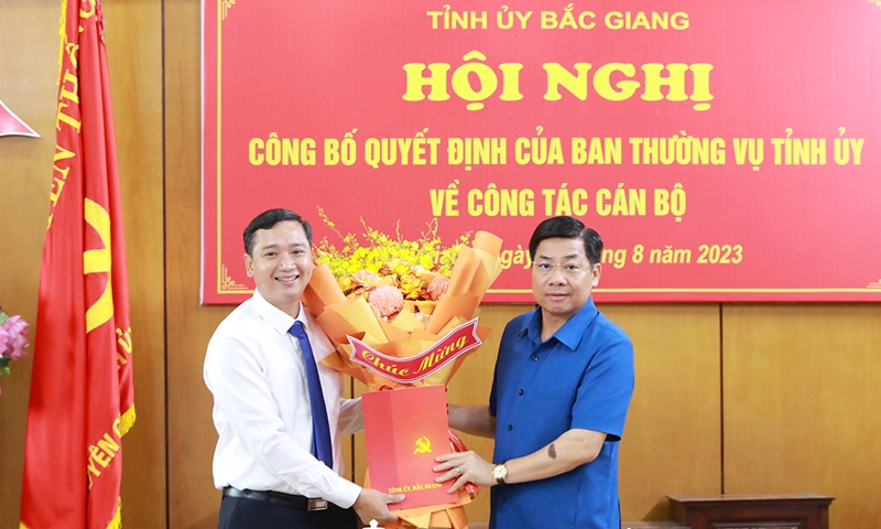 Bắc Giang: Chỉ định Giám đốc Sở Xây dựng giữ chức Bí thư Huyện ủy Lục Ngạn