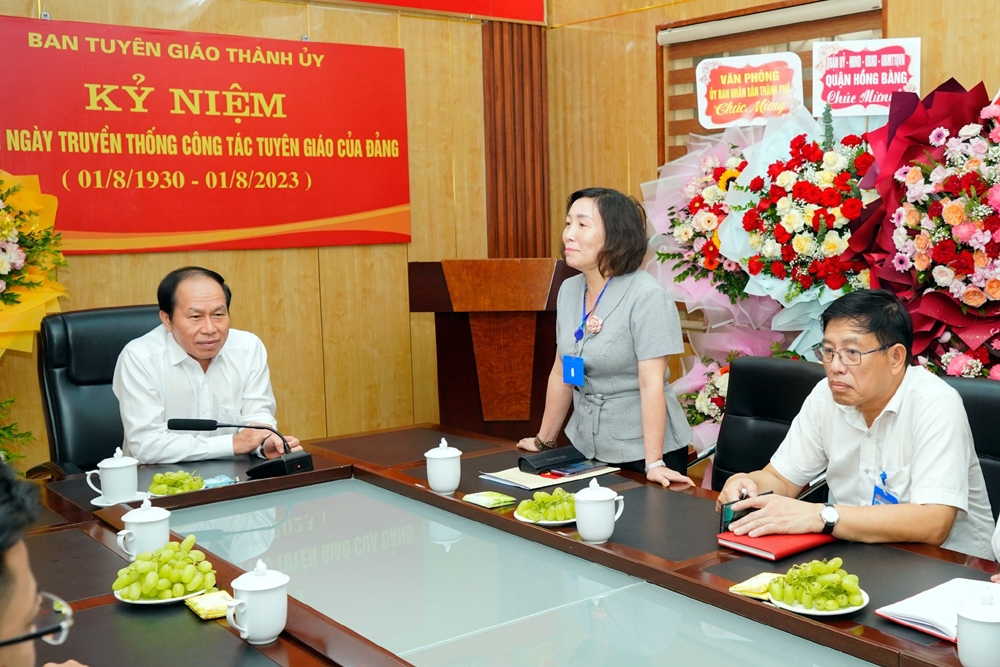 Bí thư Thành ủy Hải Phòng thăm, chúc mừng Ban Tuyên giáo Thành ủy