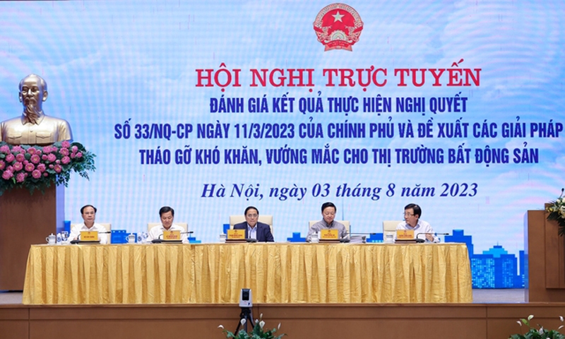 Thủ tướng chủ trì Hội nghị đánh giá tình hình, tháo gỡ khó khăn cho thị trường bất động sản