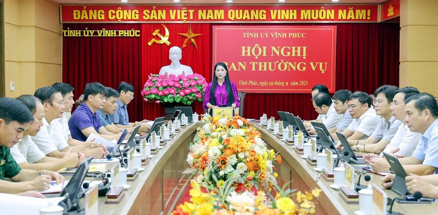 Vĩnh Phúc: Ban Thường vụ Tỉnh ủy họp bàn, cho ý kiến vào một số nội dung quan trọng