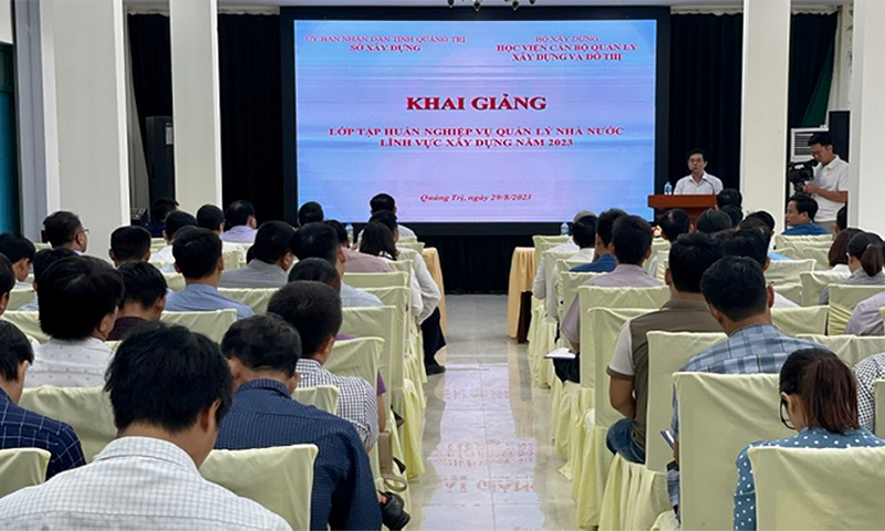 Quảng Trị: Tập huấn nghiệp vụ quản lý Nhà nước lĩnh vực xây dựng năm 2023