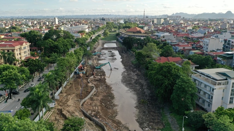 Ninh Bình: Toàn cảnh thi công dự án cụm công trình thủy lợi 600 tỷ đồng