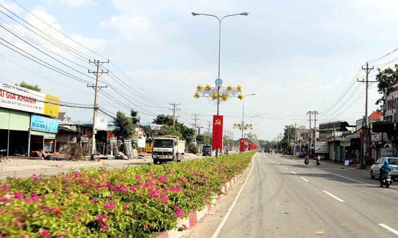 Bến Cát (Bình Dương): Phối hợp lập lại trật tự đô thị trên Quốc lộ 13