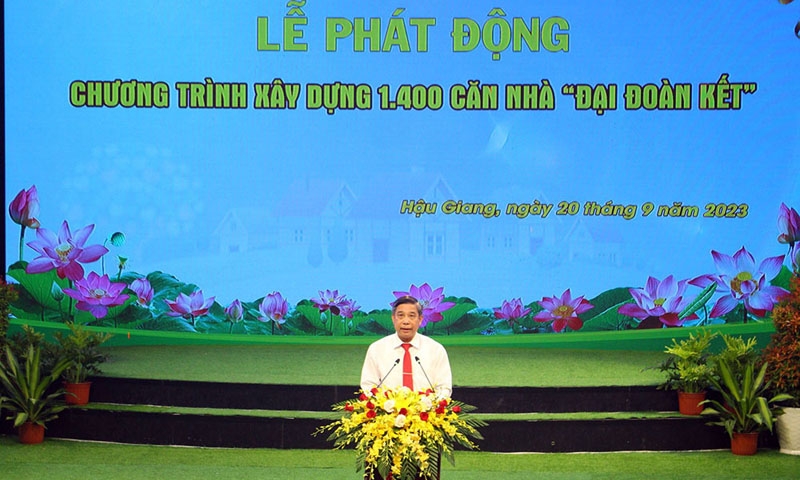 Hậu Giang: Xây dựng 1.400 căn nhà “Đại đoàn kết”