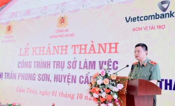 Cẩm Thủy (Thanh Hóa): Khánh thành và bàn giao trụ sở nhà làm việc cho Công an thị trấn Phong Sơn