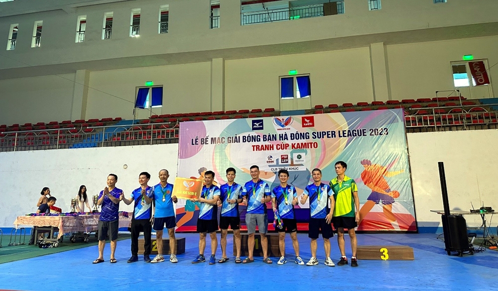 CLB bóng bàn FLC Garden City đạt giải Nhì hạng đấu C giải Hà Đông Super League