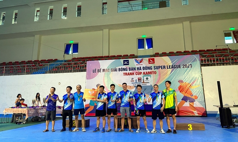 CLB bóng bàn FLC Garden City đạt giải Nhì hạng đấu C giải Hà Đông Super League