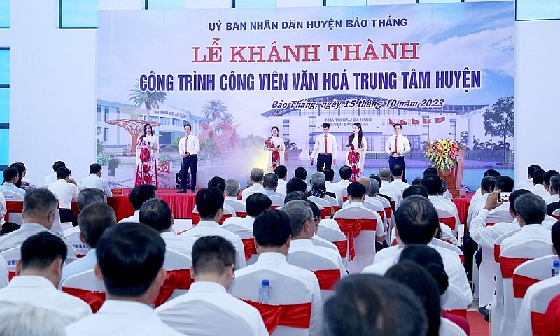 Lào Cai: Khánh thành và động thổ nhiều công trình tại huyện Bảo Thắng