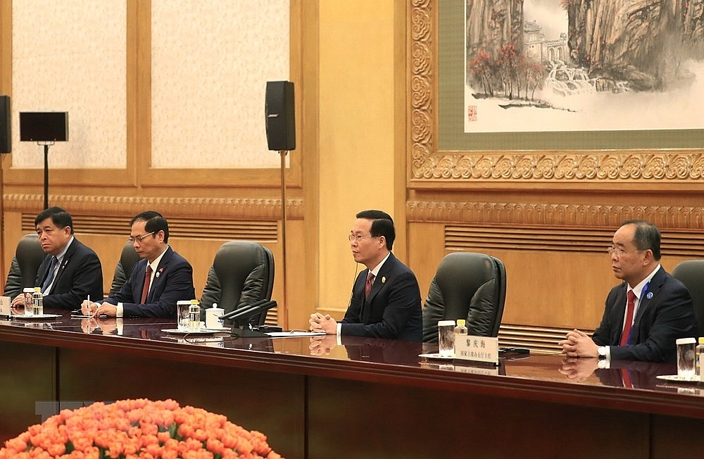 Chủ tịch nước Võ Văn Thưởng hội kiến Tổng Bí thư, Chủ tịch Trung Quốc