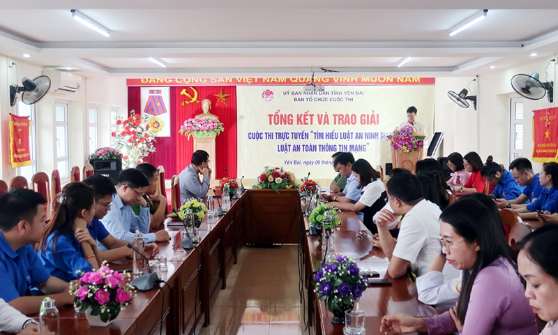 Yên Bái: Tổng kết, trao giải cuộc thi trực tuyến “Tìm hiểu Luật An ninh mạng, Luật An toàn thông tin mạng”