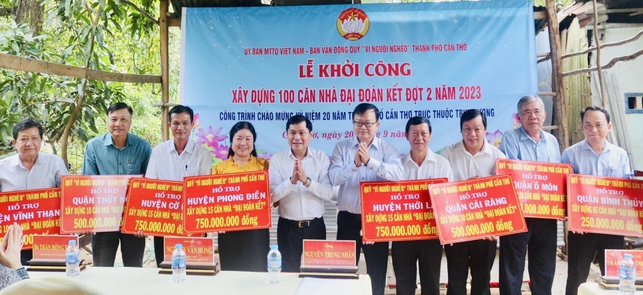 Cần Thơ: Xây dựng 700 căn nhà đại đoàn kết cho người nghèo