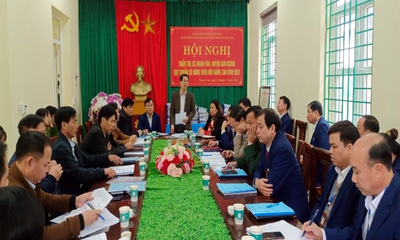 Tam Dương (Vĩnh Phúc): Thẩm tra kết quả thực hiện các tiêu chí xã nông thôn mới nâng cao năm 2023 xã Thanh Vân và Duy Phiên