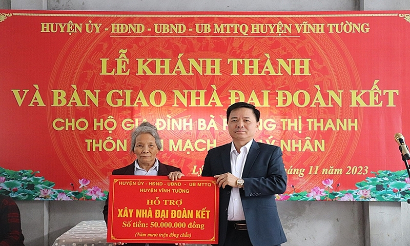 Vĩnh Phúc: Hỗ trợ xây dựng 236 nhà Đại đoàn kết cho người có hoàn cảnh đặc biệt khó khăn