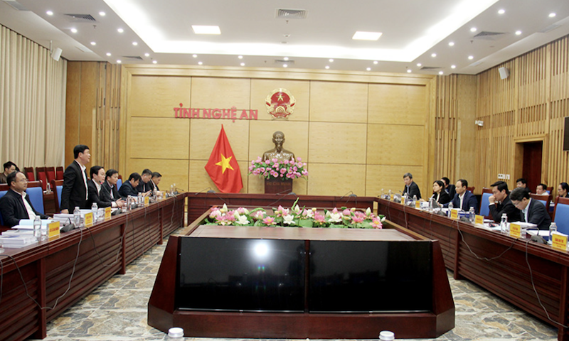 Thứ trưởng Bộ Xây dựng Nguyễn Tường Văn làm việc với tỉnh Nghệ An về Đề án phân loại đô thị thành phố Vinh mở rộng