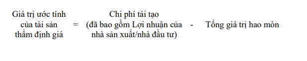 Đề xuất Chuẩn mực thẩm định giá Việt Nam về cách tiếp cận từ chi phí