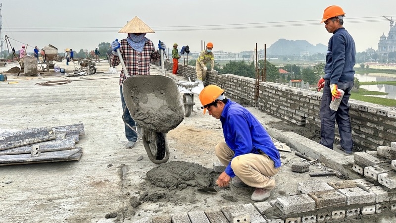 Ninh Bình: Tập trung thi công ở nhiều công trình ngày cận Tết