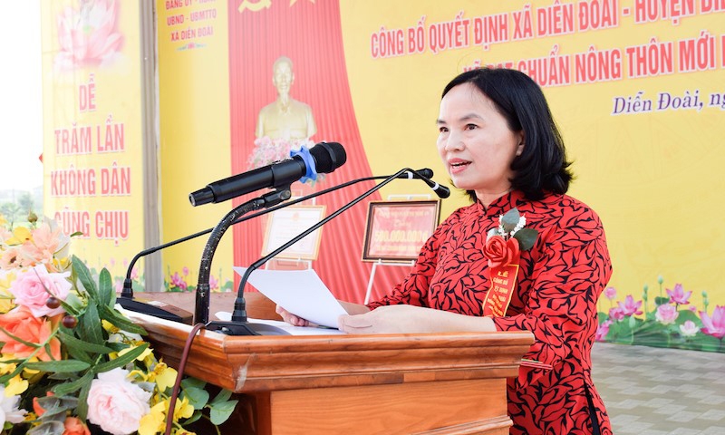 Diễn Châu (Nghệ An): Xã Diễn Đoài đón Bằng công nhận xã đạt chuẩn nông thôn mới