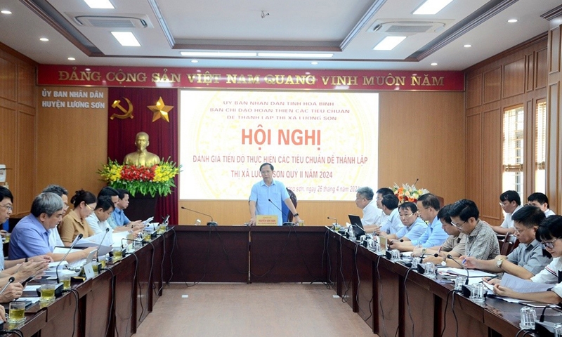 Hòa Bình: Đẩy nhanh tiến độ xây dựng huyện Lương Sơn trở thành đơn vị hành chính cấp thị xã