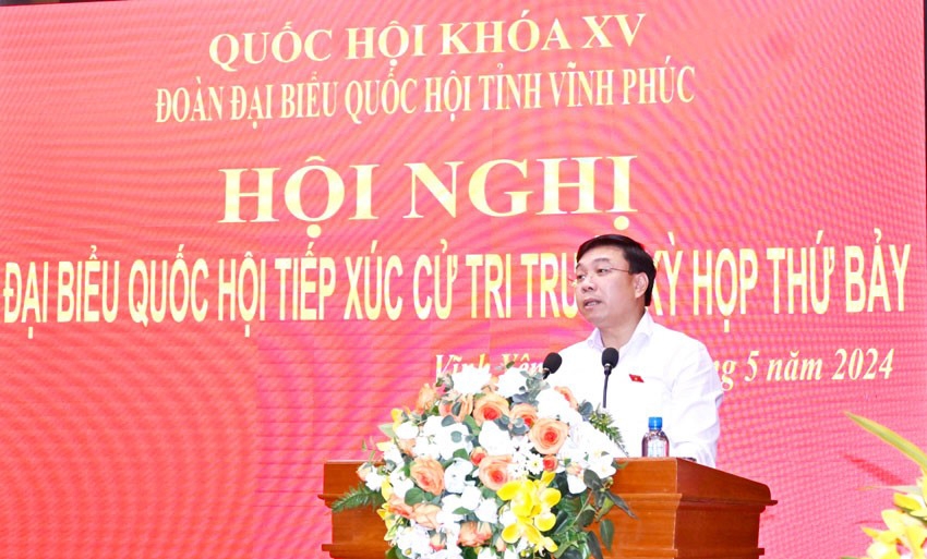 Vĩnh Phúc: Đoàn ĐBQH tỉnh tiếp xúc cử tri tại thành phố Vĩnh Yên trước Kỳ họp thứ 7, Quốc hội khóa XV