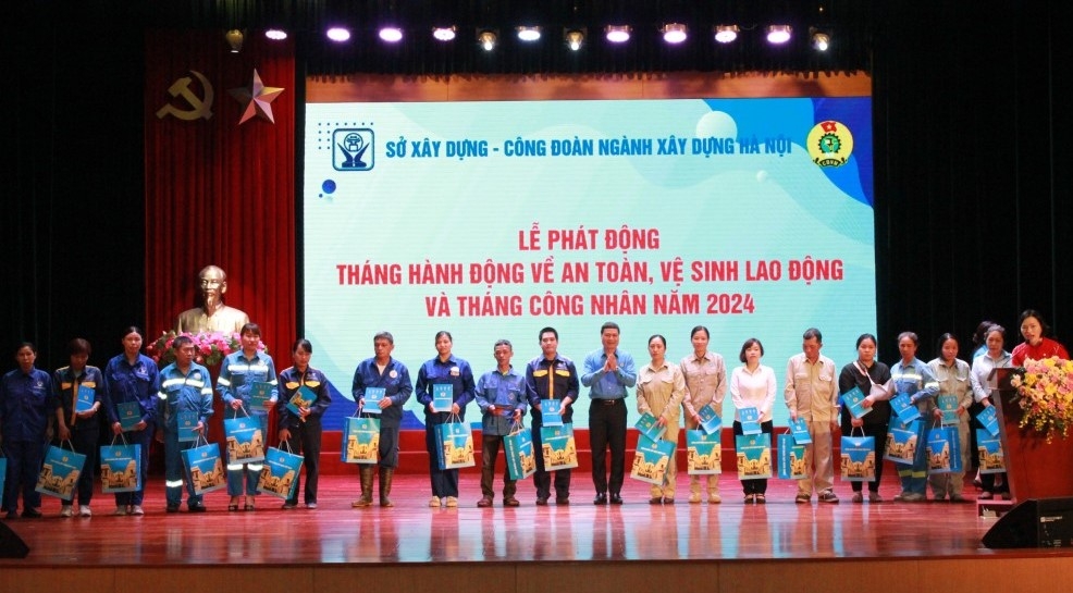 Công đoàn ngành Xây dựng Hà Nội: Phát động Tháng Công nhân, Tháng hành động về an toàn vệ sinh lao động năm 2024