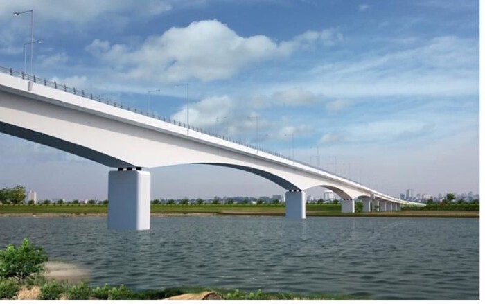 Cầu Kênh Vàng nối hai tỉnh Bắc Ninh - Hải Dương được điều chỉnh lên hơn 2.000 tỷ đồng