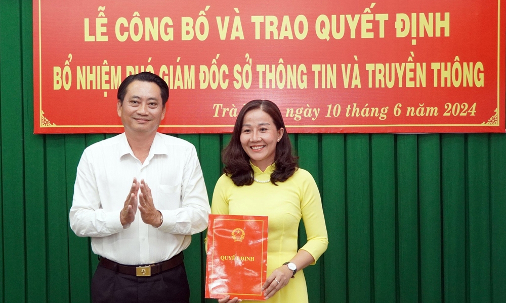 Trà Vinh: Bổ nhiệm nữ Phó Giám đốc Sở Thông tin và Truyền Thông