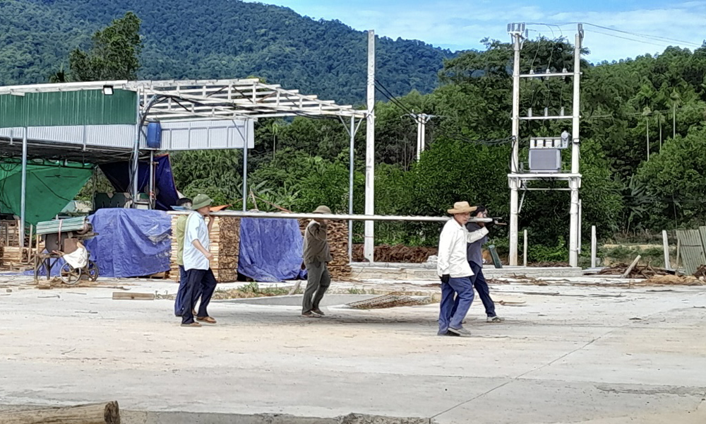 Cơ sở chế biến gỗ keo trái phép tại xã Hóa Quỳ đã tháo dỡ sau chỉ đạo của UBND tỉnh Thanh Hóa