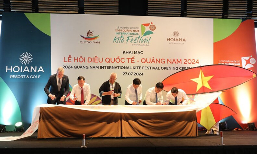 13 đội cùng nhau tranh tài tại Lễ hội Diều quốc tế Quảng Nam 2024