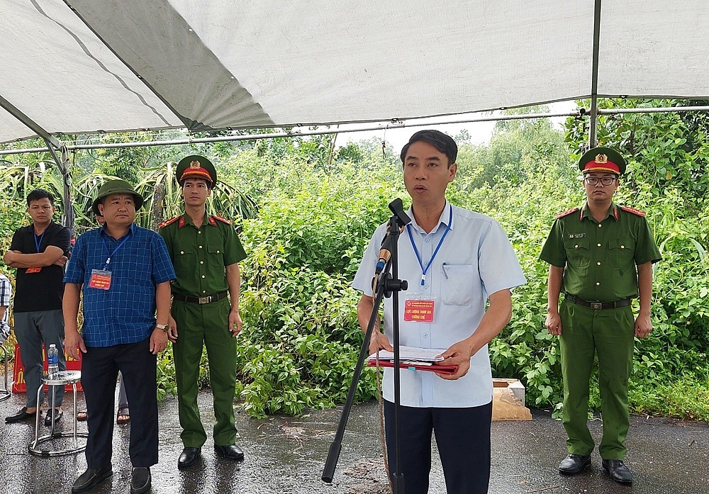 Lập Thạch (Vĩnh Phúc): Buổi cưỡng chế kiểm đếm bắt buộc thuộc Dự án Khu công nghiệp Amane diễn ra an toàn