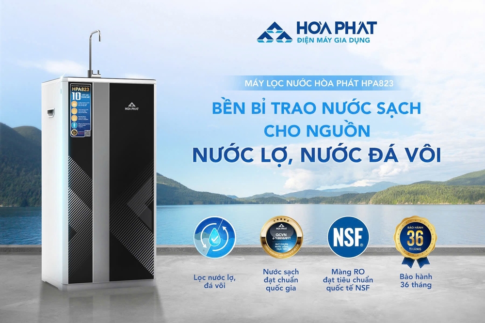 Máy lọc nước Hòa Phát – Bền bỉ trao nước sạch đến các vùng nước lợ, nước đá vôi