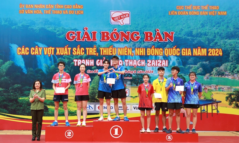 Bóng bàn CAND - T&T về nhất toàn đoàn với 14 huy chương vàng giải trẻ quốc gia