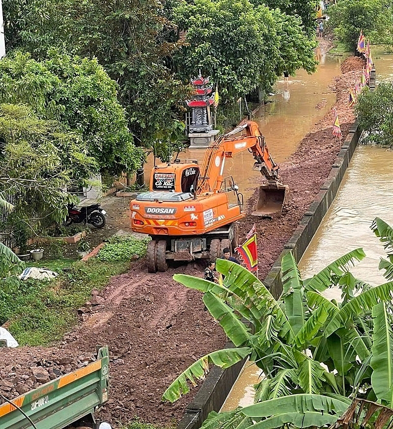 Thái Nguyên: Ngập sâu trong biển nước do ảnh hưởng của bão số 3