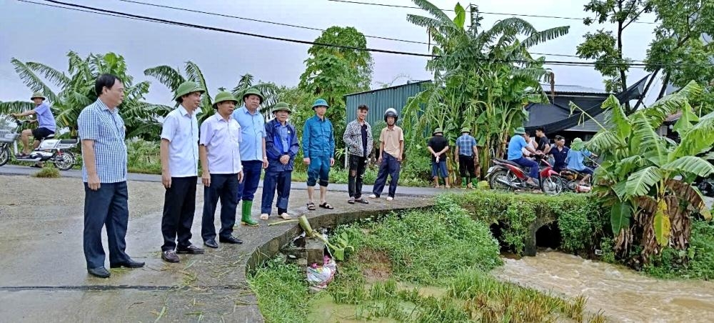 Lập Thạch (Vĩnh Phúc): Lãnh đạo huyện kiểm tra ứng phó với lũ lụt tại 10 xã, thị trấn