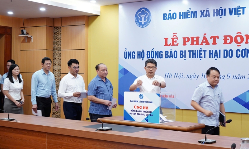 BHXH Việt Nam: Phát động ủng hộ đồng bào bị thiệt hại do cơn bão số 3 gây ra