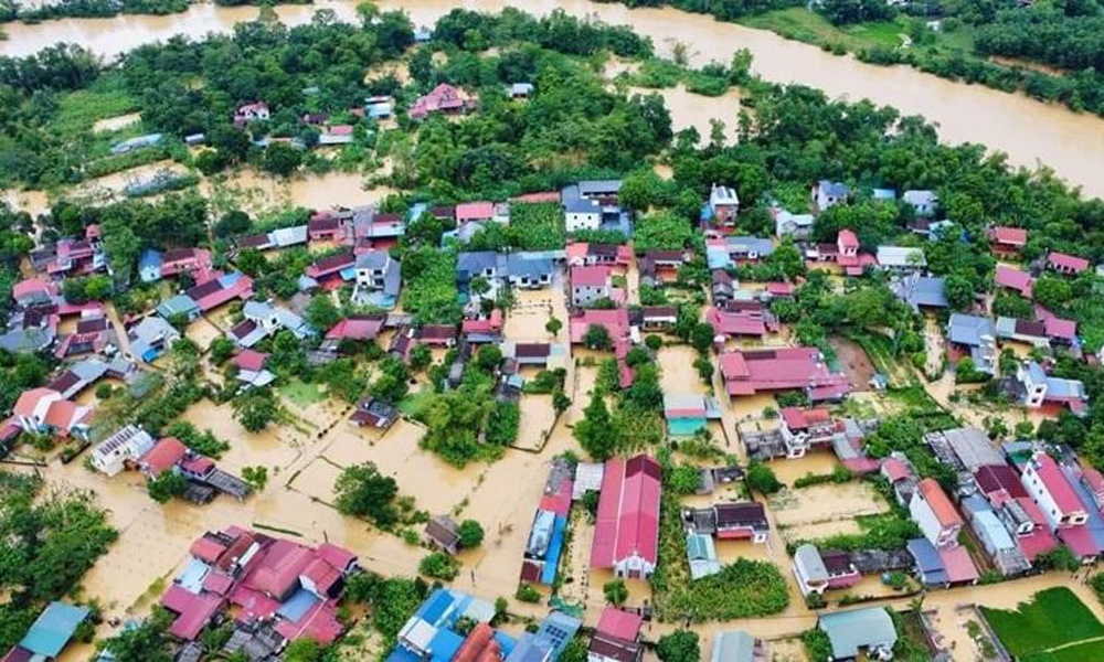 Thái Nguyên: Nước sông Cầu tiếp tục dồn về hạ lưu tại khu vực huyện Phú Bình và thành phố Phổ Yên