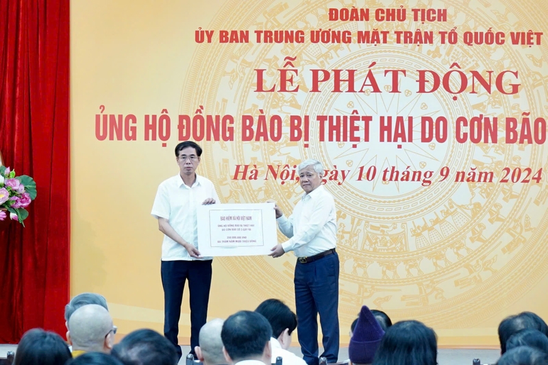 BHXH Việt Nam: Phát động ủng hộ đồng bào bị thiệt hại do cơn bão số 3 gây ra