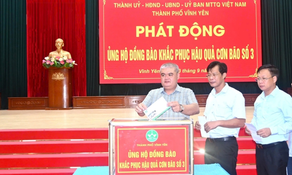 Vĩnh Yên (Vĩnh Phúc): Phát động ủng hộ đồng bào khắc phục hậu quả bão số 3