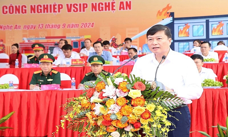 Nghệ An: Diễn tập Phương án chữa cháy và cứu nạn cứu hộ tỉnh năm 2024