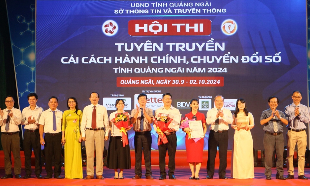 Trao giải Hội thi tuyên truyền cải cách hành chính, chuyển đổi số tỉnh Quảng Ngãi