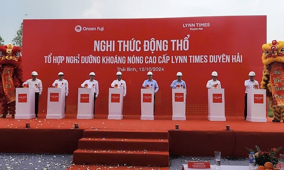 Hưng Hà (Thái Bình): Động thổ dự án Tổ hợp nghỉ dưỡng khoáng nóng cao cấp Lynn Times Duyên Hải 2.000 tỷ đồng