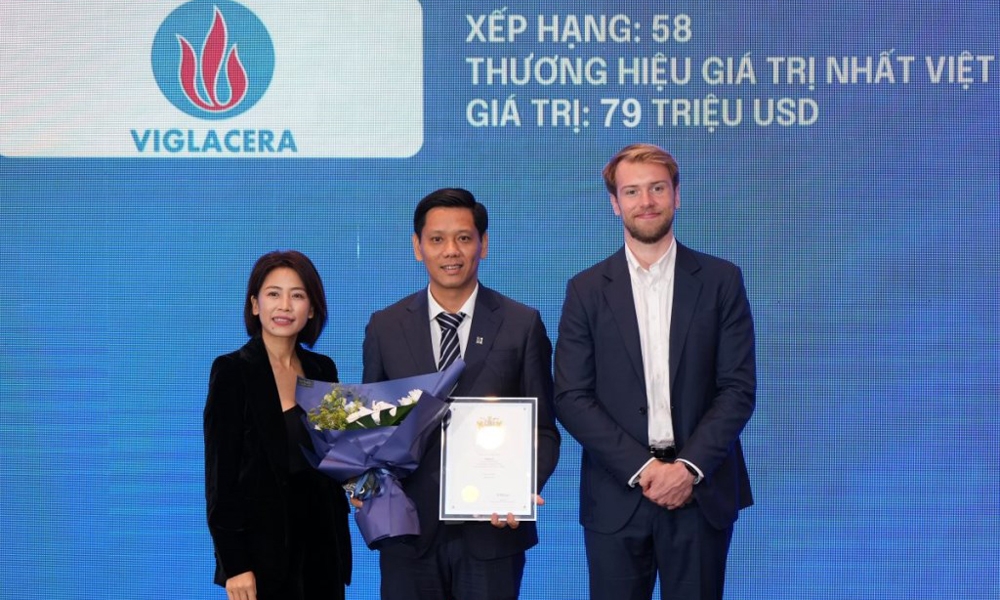 Viglacera nằm trong Top 100 Thương hiệu giá trị nhất Việt Nam 2024